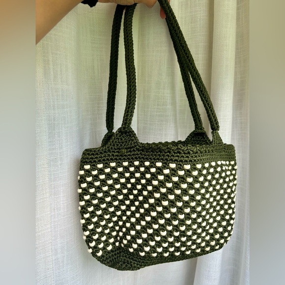 Vintage Handmade Crochet Handbag - Picture 4 of 6